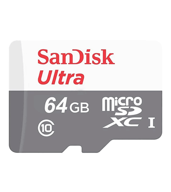 کارت-حافظه-ظرفیت-64-گیگابایت--microSDXCاصلی--سن-دیسک- کارت حافظه MicroSDXC سن دیسک مدل Ultra کلاس 10 استاندارد UHS-I U1 A1 ظرفیت 64 گیگابایت سرعت 100MB/s - Image 1